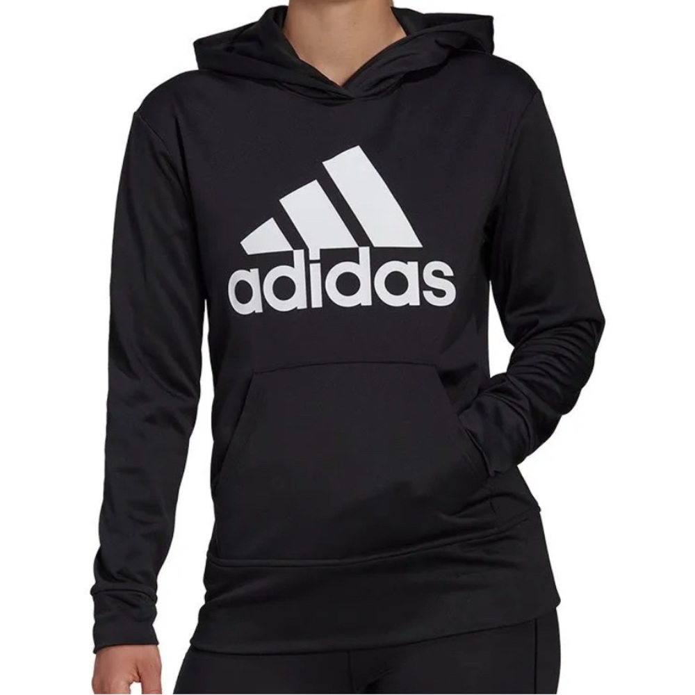 Adidas Black Hoodie with White Logo